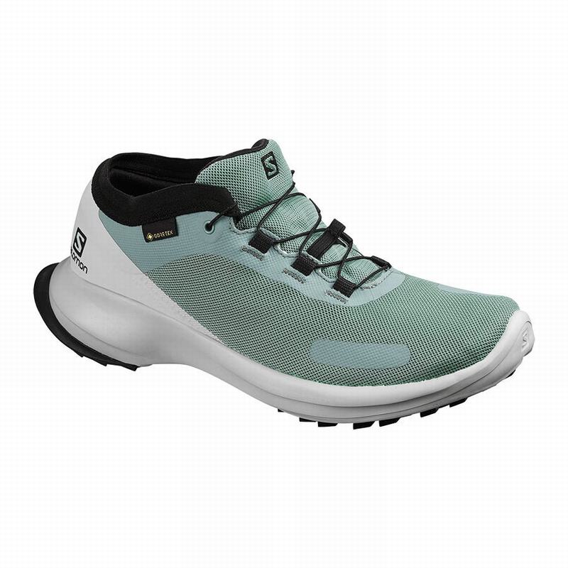 Salomon SENSE FEEL GTX W Zapatillas Trail Running Mujer - Verde / Azules - Colombia (69823-WUQD)